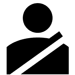 Seatbelt Icon from Sharp Solid Set