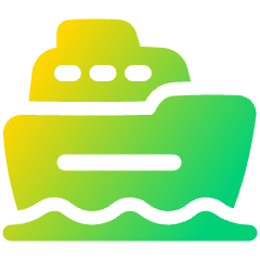 Ship Icon from Plump Gradient Set