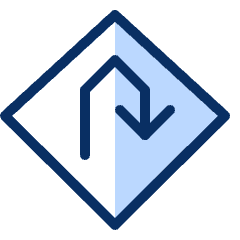 Sign U Turn Icon from Cyber Duotone Set