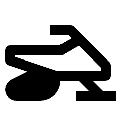 Snowmobile Icon from Outlined Line - Material Pro Set