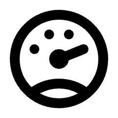 Speed Gauge High Icon from Rounded Line - Streamline Material Set