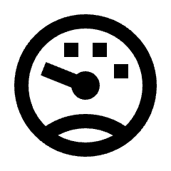 Speed Gauge Low Icon from Sharp Line - Material Pro Set