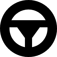 Steering Wheel Icon from Sharp Solid Set