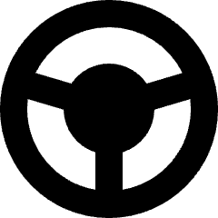 Steering Wheel Icon from Micro Solid Set