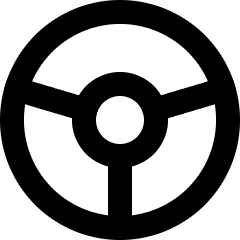 Steering Wheel Icon from Micro Line Set