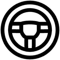 Steering Wheel Icon from Plump Line Set