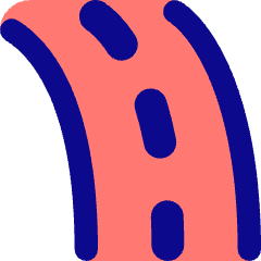 Street Road Curve Left Icon from Core Pop Set
