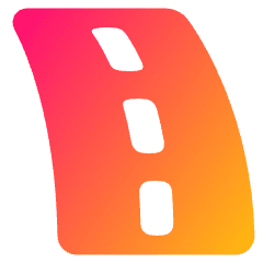 Street Road Curve Left Icon from Plump Gradient Set