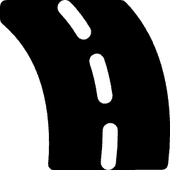 Street Road Curve Left Icon from Flex Solid Set