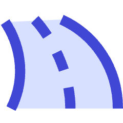 Street Road Curve Left Icon from Sharp Duo Set