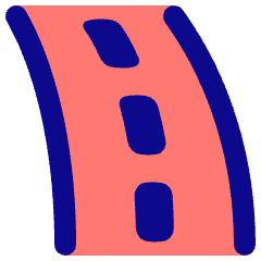 Street Road Curve Left Icon from Plump Pop Set