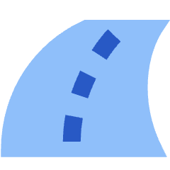 Street Road Curve Right Icon from Sharp Flat Set