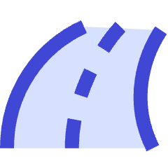 Street Road Curve Right Icon from Sharp Duo Set