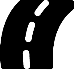 Street Road Curve Right Icon from Flex Solid Set