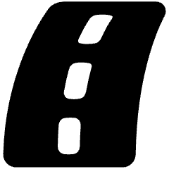 Street Road Curve Right Icon from Plump Solid Set
