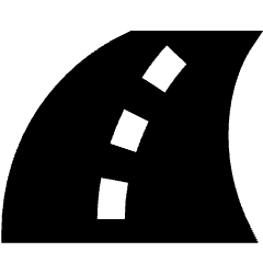 Street Road Curve Right Icon from Sharp Solid Set