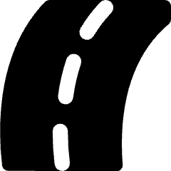 Street Road Curve Right Icon from Flex Solid Set
