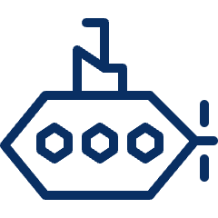 Submarine Icon from Cyber Line Set