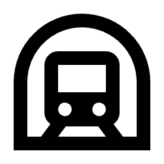 Subway Icon from Outlined Line - Material Pro Set
