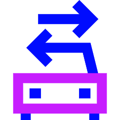 Swap Car Driving App Icon from Sharp Neon Set