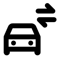 Swap Driving Apps Icon from Rounded Line - Streamline Material Set