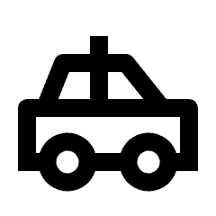 Taxi Icon from Outlined Line - Material Pro Set