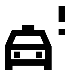 Taxi Alert Icon from Sharp Line - Streamline Material Set