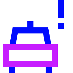 Taxi Alert Icon from Sharp Neon Set