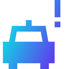Taxi Alert Icon from Sharp Gradient Set