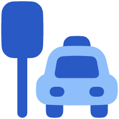 Taxi Station Icon from Plump Flat Set