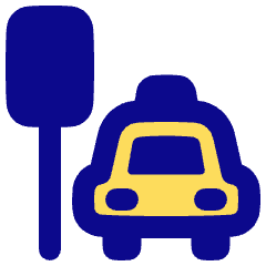 Taxi Station Icon from Plump Pop Set