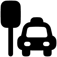 Taxi Station Icon from Plump Solid Set