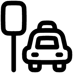 Taxi Station Icon from Plump Line Set