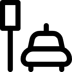 Taxi Station Icon from Core Line Set