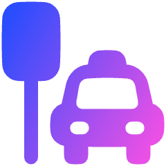 Taxi Station Icon from Plump Gradient Set