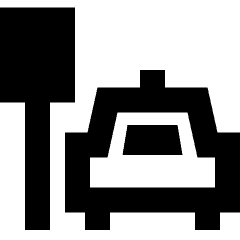 Taxi Station Icon from Sharp Remix Set