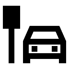 Taxi Stop Icon from Sharp Line - Material Pro Set