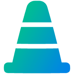 Traffic Cone Icon from Plump Gradient Set