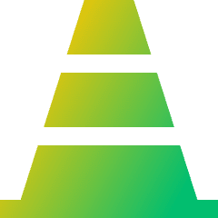 Traffic Cone Icon from Sharp Gradient Set