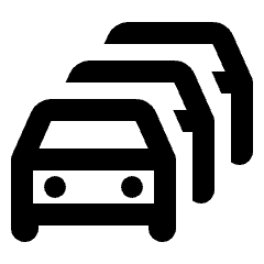 Traffic Jam Icon from Rounded Line - Streamline Material Set