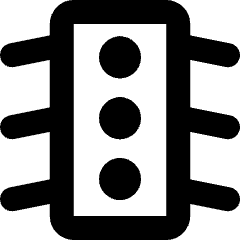 Traffic Light Icon from Micro Line Set