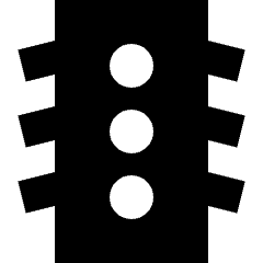 Traffic Light Icon from Sharp Solid Set