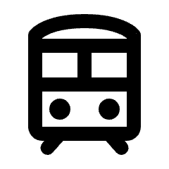 Train Icon from Rounded Line - Streamline Material Set