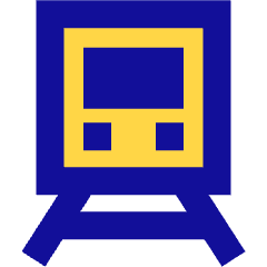 Train Front Icon from Sharp Pop Set