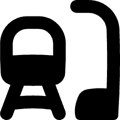 Train Station Icon from Flex Solid Set