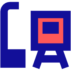 Train Station Icon from Sharp Pop Set
