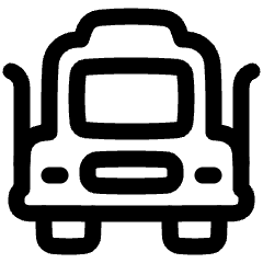 Truck Front Icon from Plump Line Set