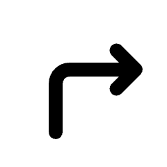 Turn Right Fill Icon from Rounded Fill - Streamline Material Set
