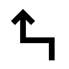 Turn Sharp Left Fill Icon from Sharp Fill - Material Pro Set