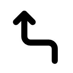 Turn Sharp Left Fill Icon from Rounded Fill - Streamline Material Set